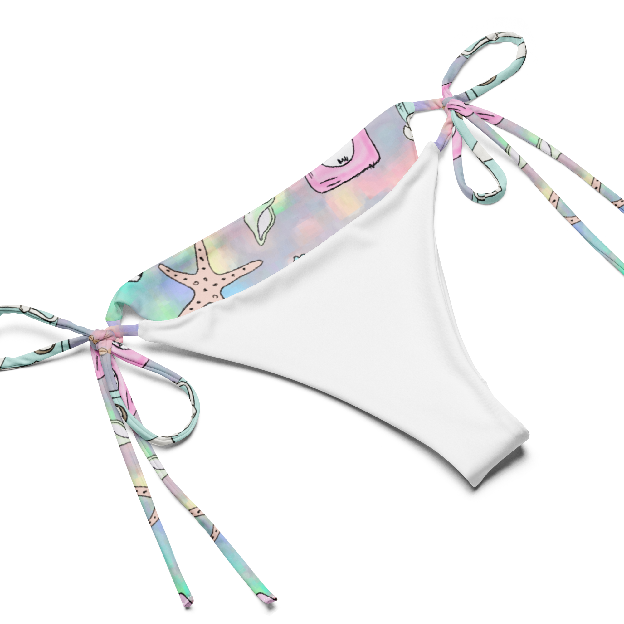 VSCO Girl Print String Bikini Hello Sweetie Makes